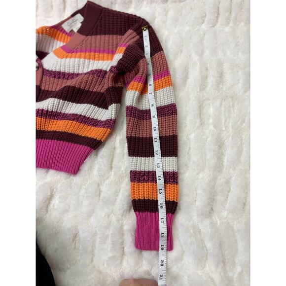 Jessica Simpson Pink Summer, Spring Striped Crop Top Sweater, Women's Small - Picture 5 of 5